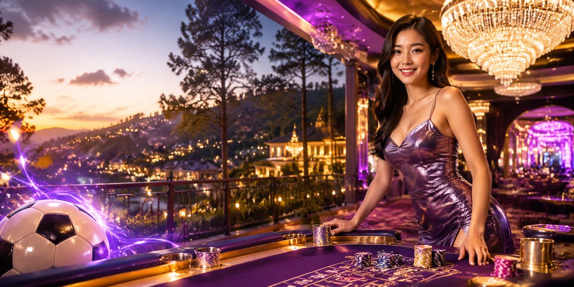 Màn hình hiển thị tỷ lệ cá cược bóng đá ban đêm tại Đà Lạt với ánh đèn neon