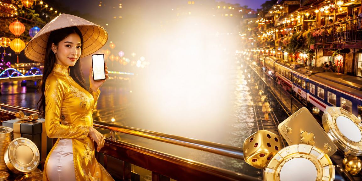 Người dùng sử dụng điện thoại chơi casino di động tại Hà Nội với trang phục áo dài